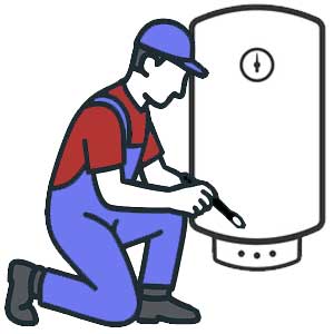 TÉCNICO REPARANDO CALENTADOR
