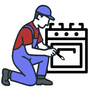 TÉCNICO REPARANDO COCINA