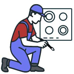 TÉCNICO REPARANDO VITROCERÁMICA
